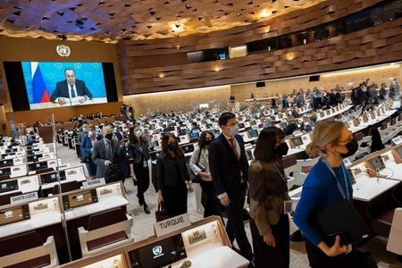 Lavrovun BMT-də videomüraciəti zamanı diplomatlar zalı tərk etdi